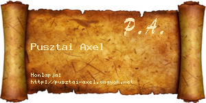 Pusztai Axel névjegykártya